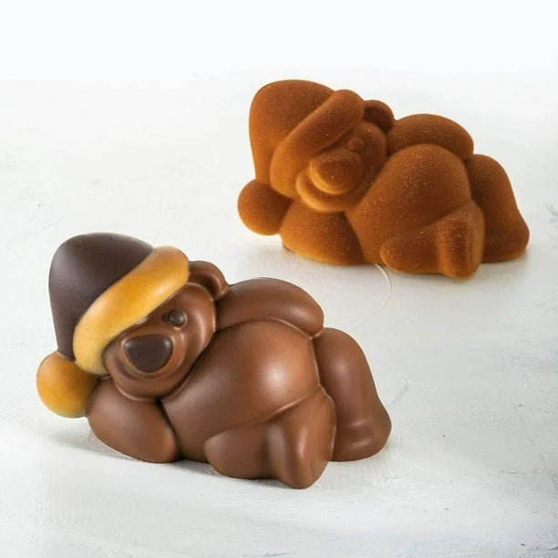 PAVONI Christmas Comfort Teddy Bear Chocolate Mould 230g | Professional Thermoformed Bakery Mould