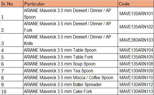ARIANE Maverick Cutlery