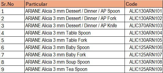 ARIANE Alicia Cutlery