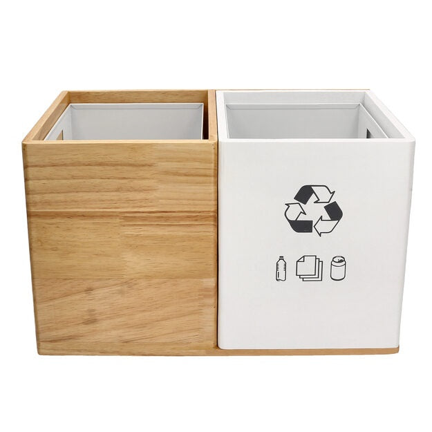 JVD Kaizen Rectangle Double Recycle Bin 8991230-V2