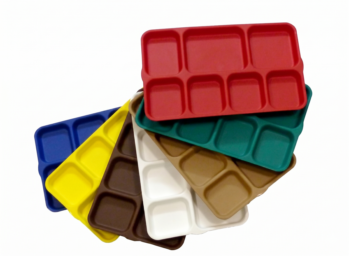 DW Fast Food Tray PP 7 compartment 10x16"