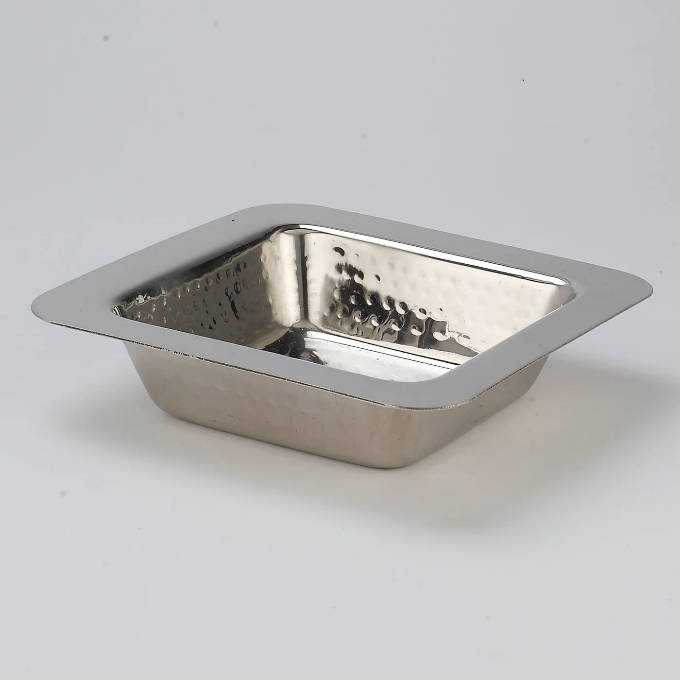 DW Square Entrée Dish SS Hammered Single Wall