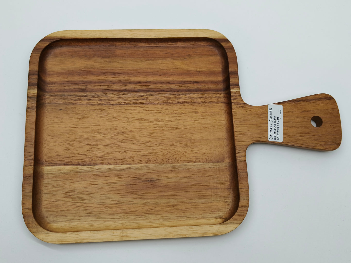 DINER WARES Acacia Wood Rectangular Board L-31 x W-20 x 1.5 Cms