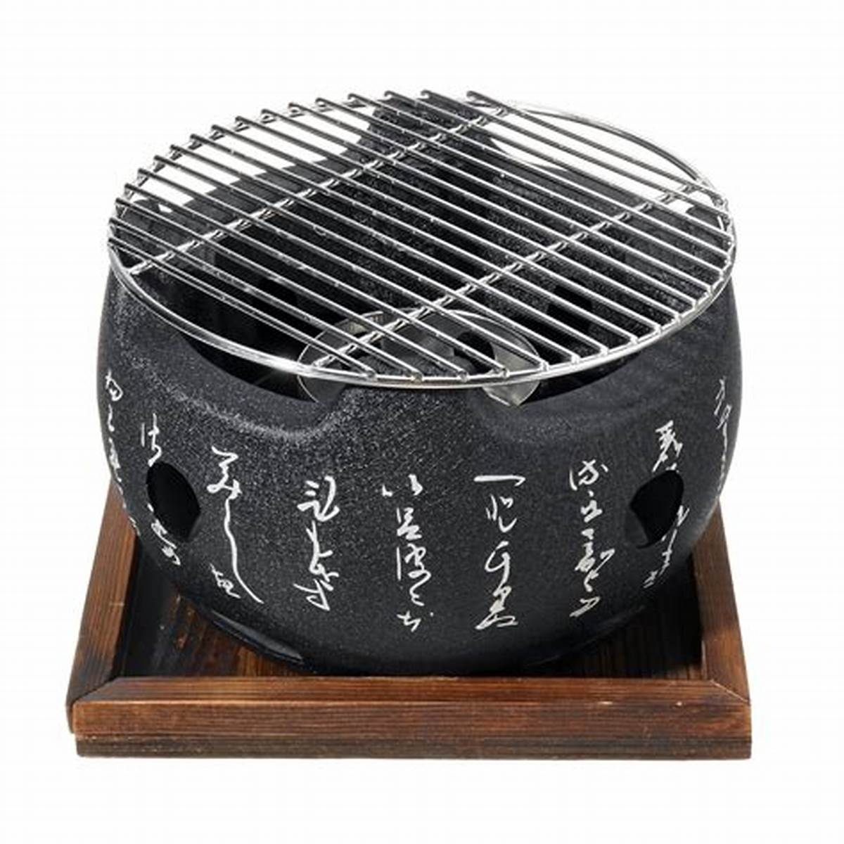 DINER WARES Bbq Japanese Hibachi Tandoor Round Griller 19 x 12 cm