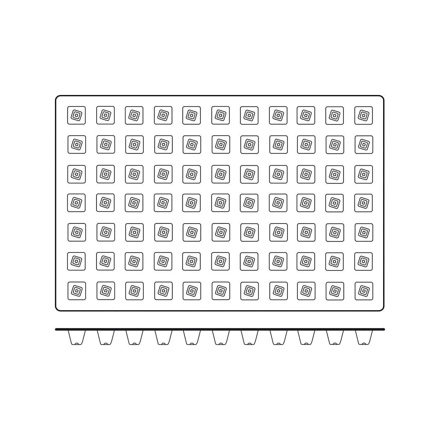 SILIKOMART Silicon Mini Pyramid Mould SQ046