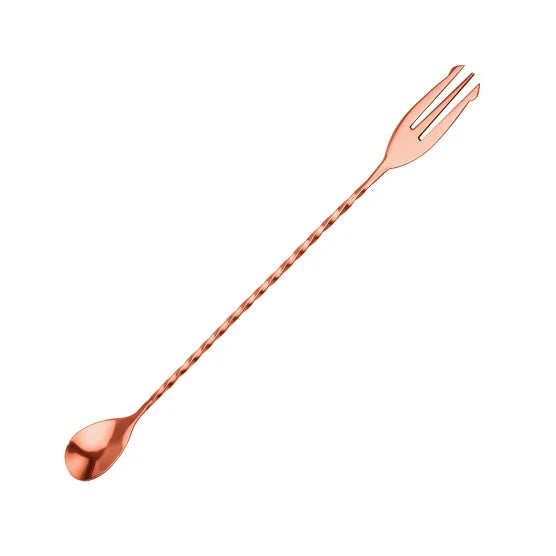 DINER WARES Bar Spoon Fork Tail (Copper) SS 30 cm