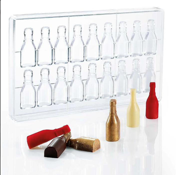 Martellato Small Bottle Chocolate Mold – 18 Cavities