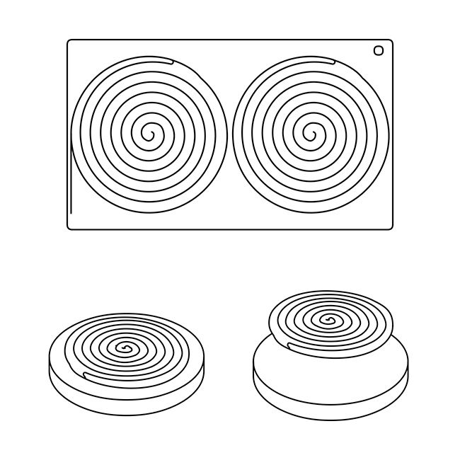 PAVONI Top Silicon Mould Ipnosi 125ml TOP05S