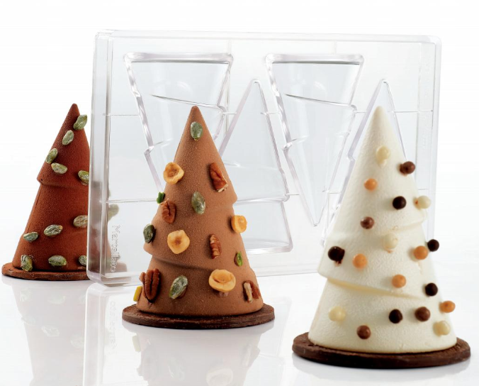 Martellato Christmas Tree Chocolate Mold – 4 Cavities