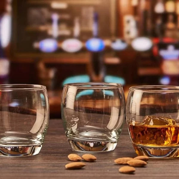 Set Bicchieri In Vetro PASABAHCE Barrel 340 Ml - Ideale Per Whisky E Long Drink - 3