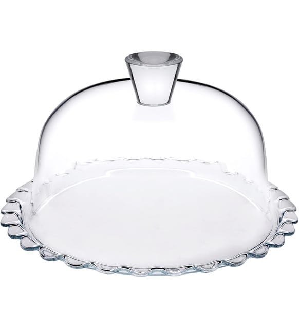 PASABAHCE PETITE PATISSERIE Serv Plate w/Dome 153mm
