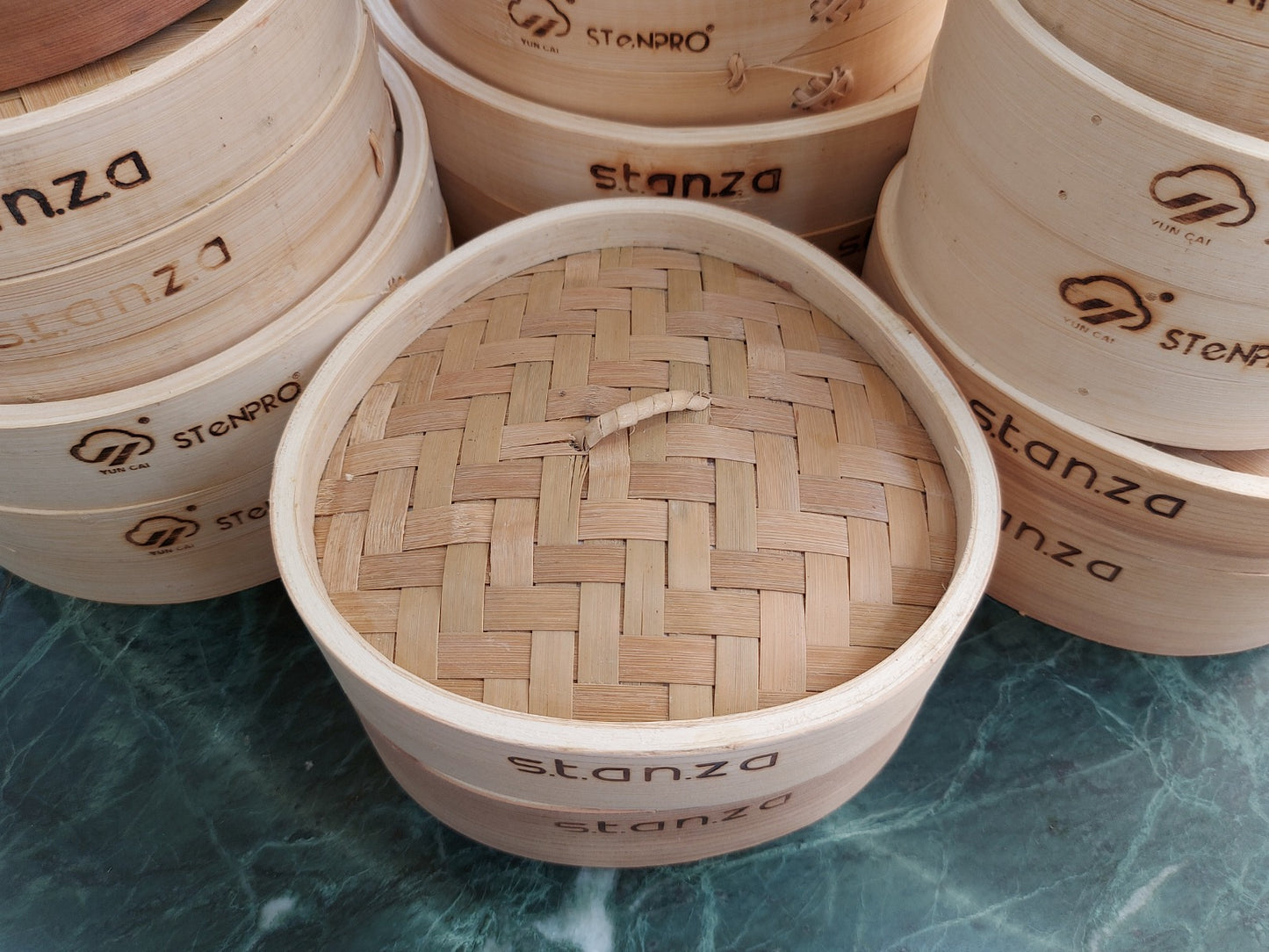 DINER WARES Dim Sum Basket Bamboo Triangle 7.25"