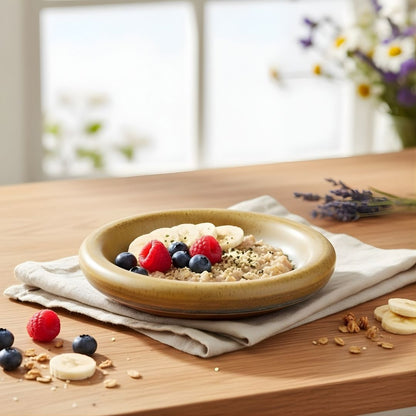 AURA Round Pedestal Plate Sablestone