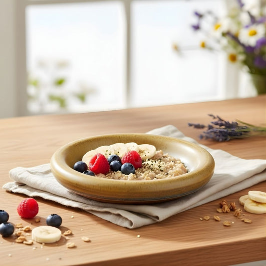 AURA Round Pedestal Plate Sablestone