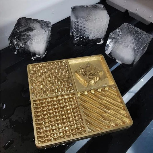 DINER WARES The Ice Kraft Plate (Brass) 12 mm dual side plate with pre-made 10 design plate & 1 bar logo custom made plate, 5000extra