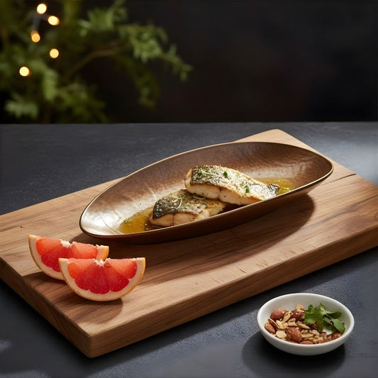 AURA Elongated Platter Sablestone