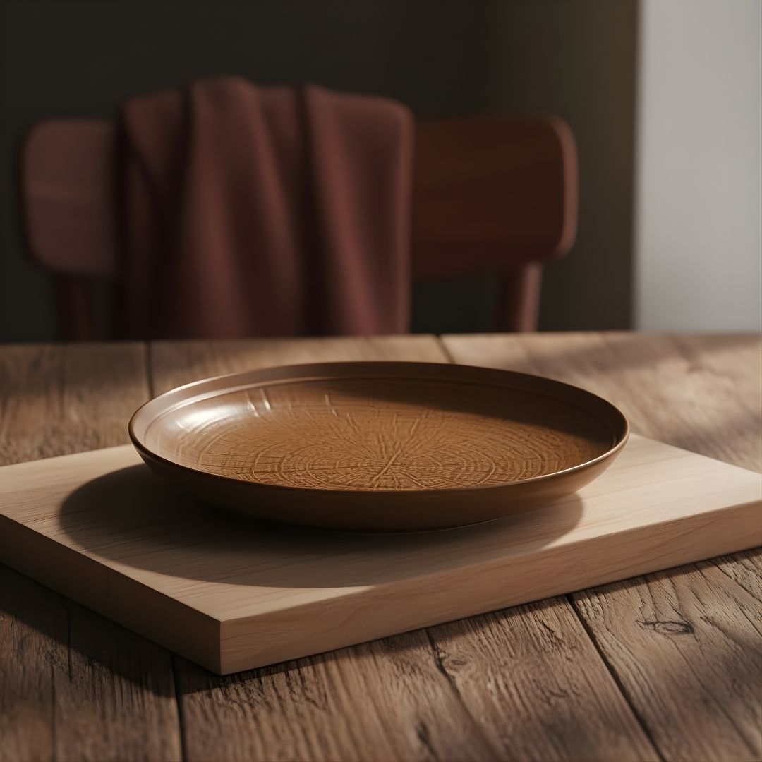 AURA Round Textured Shallow Plate