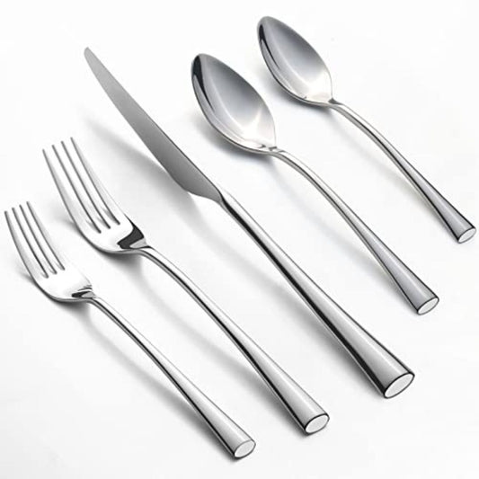 SHAPES Silk Design 18/10 Stainless Steel Cutlery – Mirror Finish | 6 mm Fine Dining Premium Series