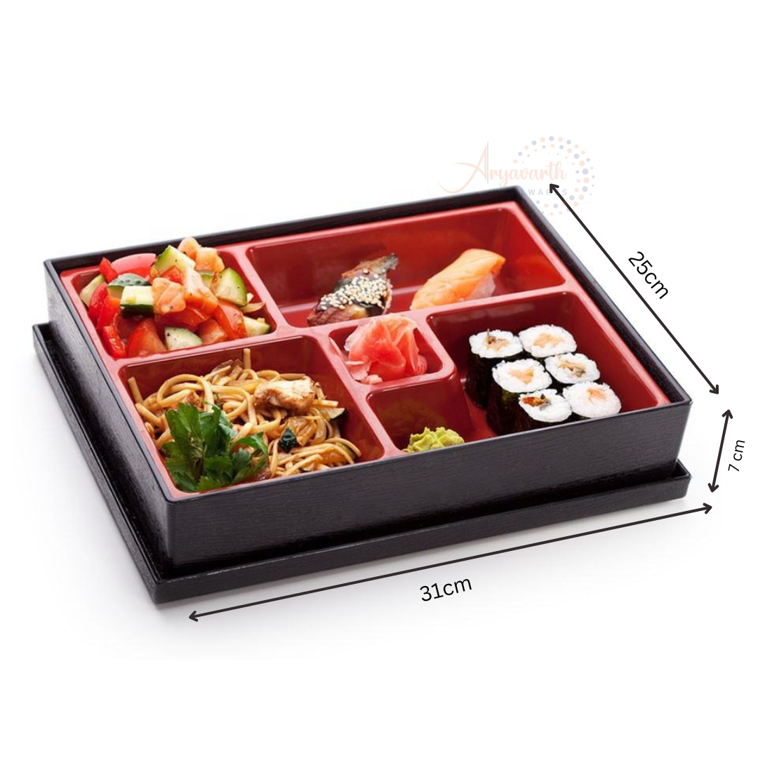 Dinerware  Bento Lunch Box – 6 Compartment Without Bowl