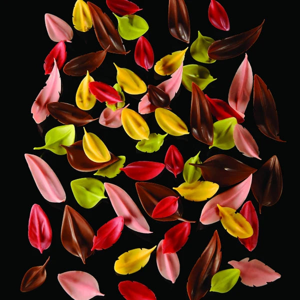 PAVONI Flychoc feathers and leaves 42 x 22 mm CH4