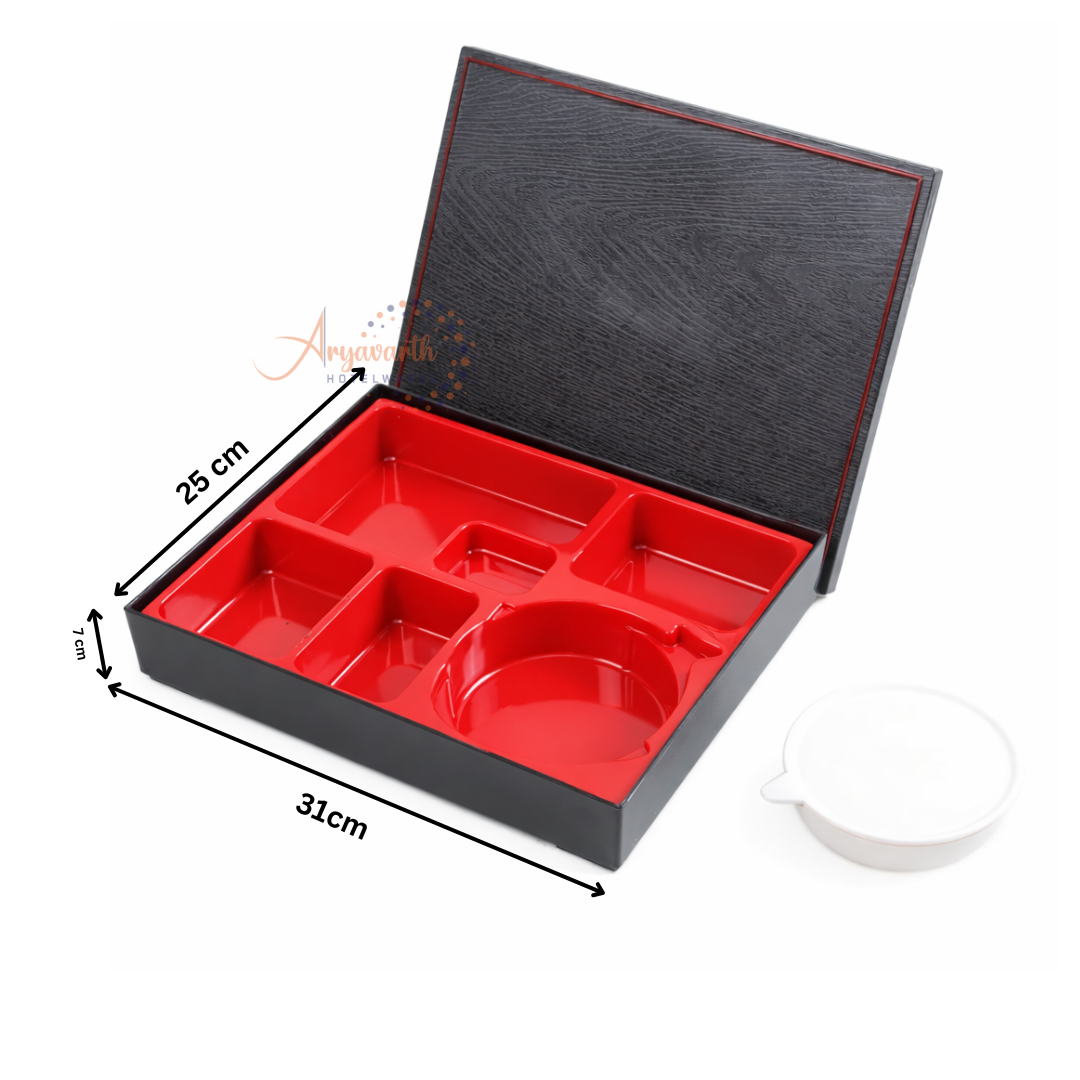 Dinerware  Bento Lunch Box – 6 Compartment With Bowl