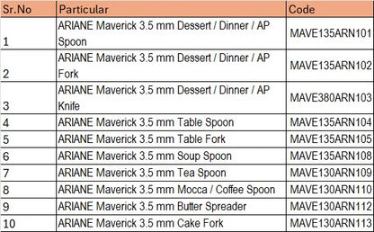 ARIANE Maverick Cutlery
