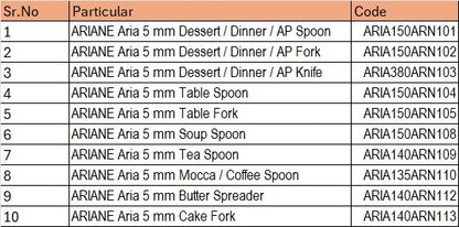 ARIANE Aria Cutlery