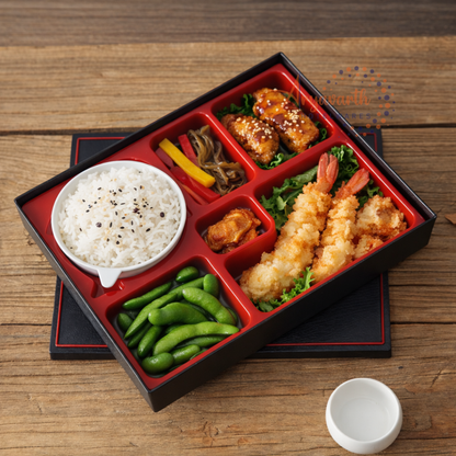 Dinerware  Bento Lunch Box – 6 Compartment With Bowl
