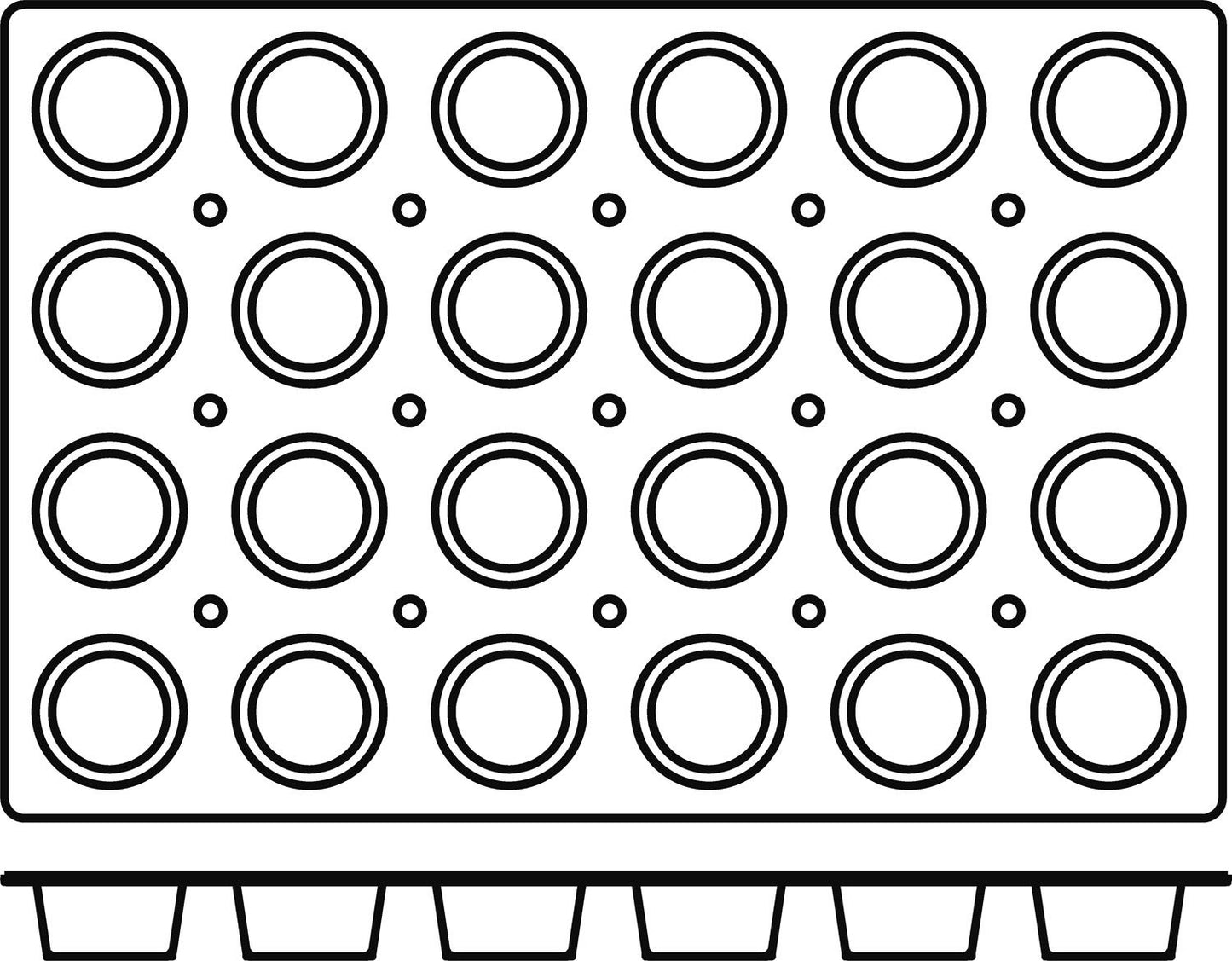SILIKOMART Silicone Muffin Mould SQ009