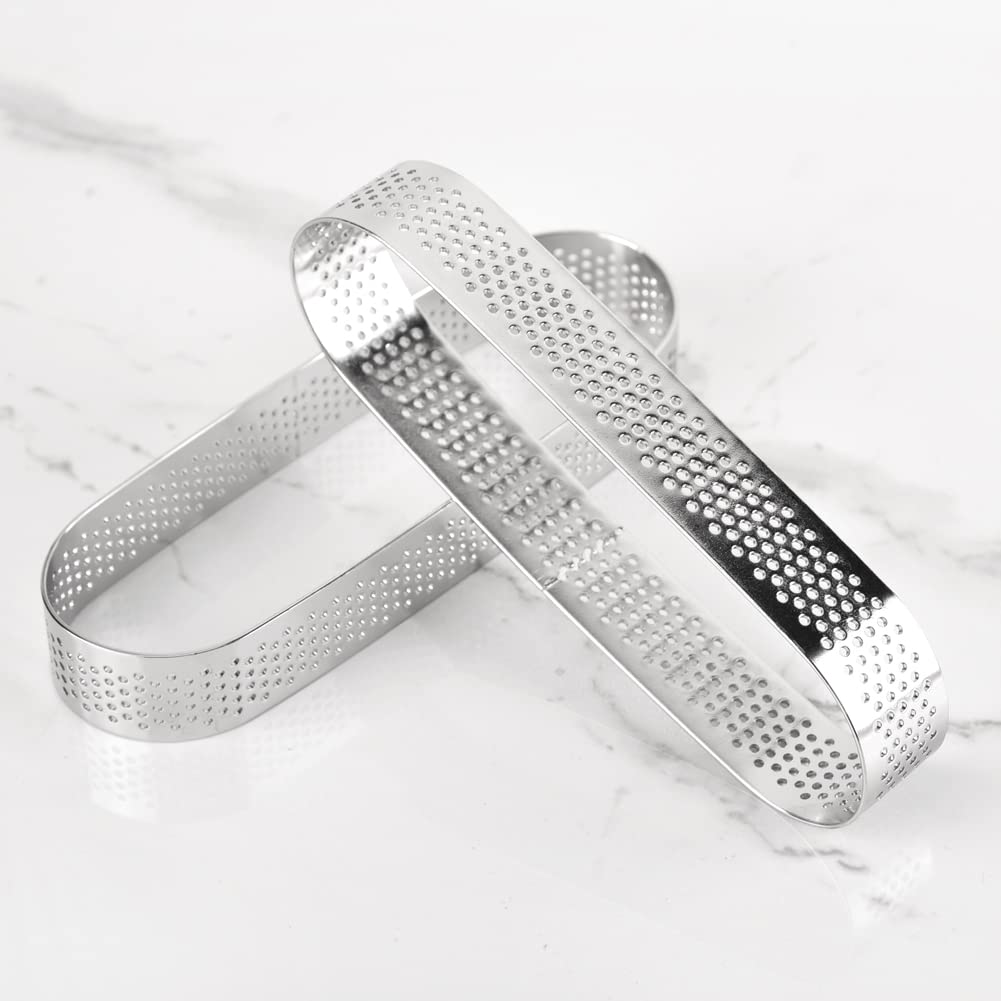 Diner Wares Stainless Steel Oval Perforated Cake Ring