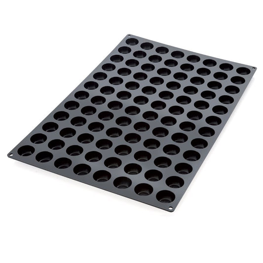 DINER WARES Black Teflon Coated Tray Mould 60 x 40 cm, Round Shaped Slots