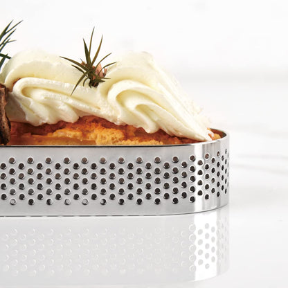 Diner Wares Stainless Steel Oval Perforated Cake Ring