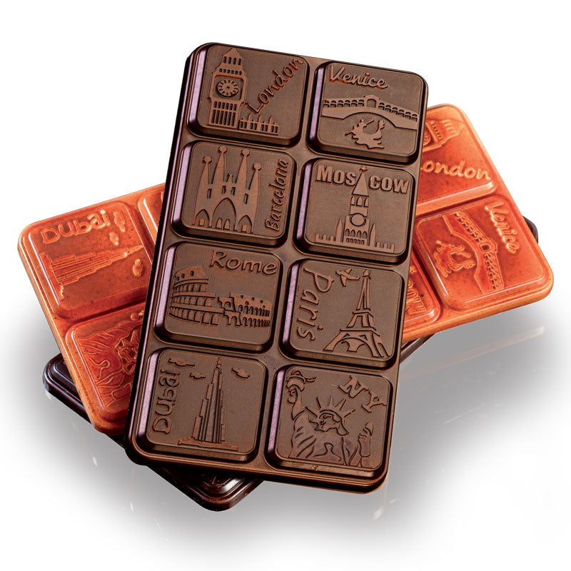 Martellato Bar City Chocolate Mold – 3 Cavities