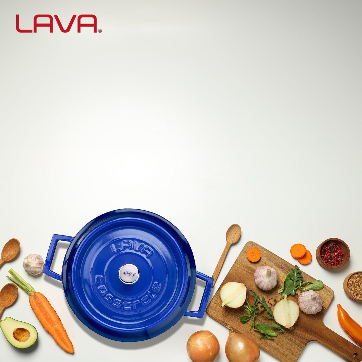 LAVA Enameled Cast Iron Round Casserole - Premium Dutch Oven Series