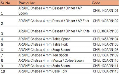 ARIANE Chelsa Cutlery