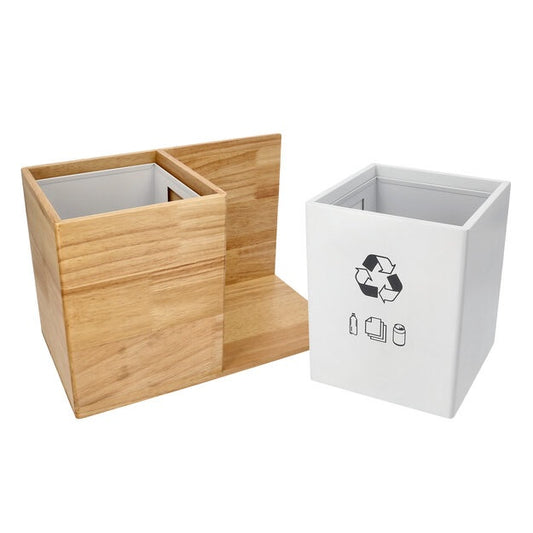 JVD Kaizen Rectangle Double Recycle Bin 8991230-V2