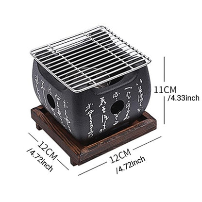 DINER WARES Bbq Japanese Hibachi Square Griller 12 x 12 x 11 cm