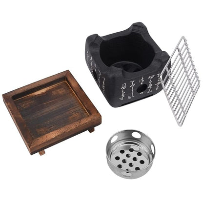 DINER WARES Bbq Japanese Hibachi Square Griller 12 x 12 x 11 cm