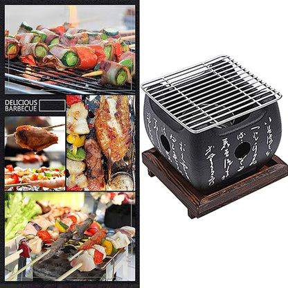 DINER WARES Bbq Japanese Hibachi Square Griller 12 x 12 x 11 cm