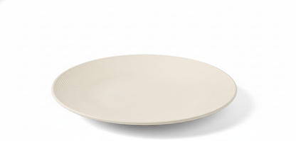 AURA Concentric Circled Edge Plate Whitesand