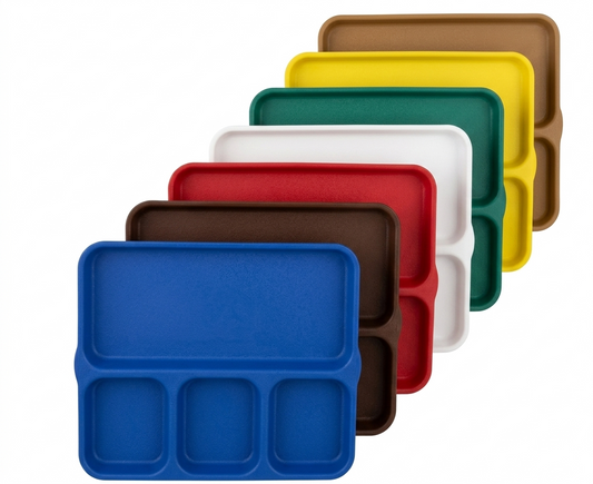 DW Fast Food Tray PP 4 compartment 10x12"