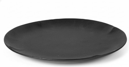 AURA Pinched Edge Oval Plate Charcoal Black