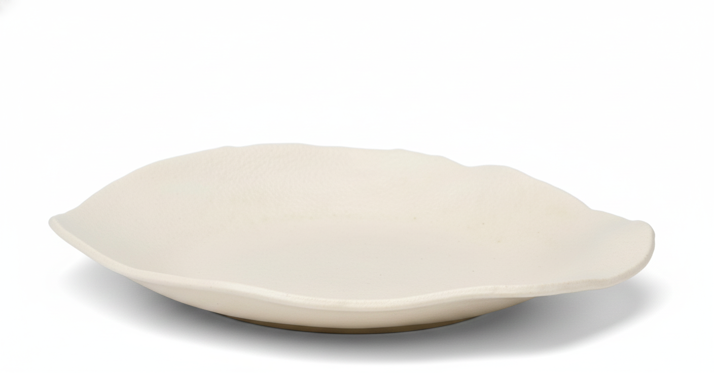 AURA Plate Clayart F Whitesand