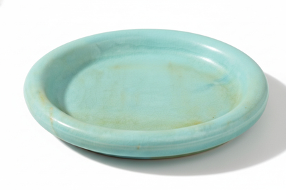 AURA Round Pedestal Plate Aqua