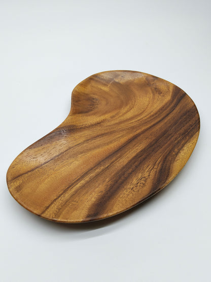 DINER WARES Acacia Mango Shape Wooden Tray