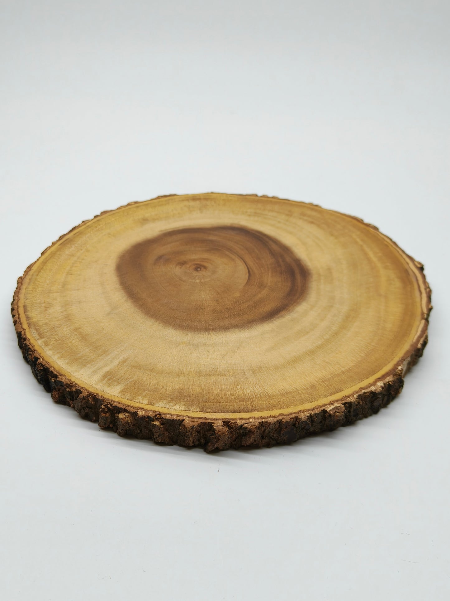 DINER WARES Acacia Wood Round Board Bark Edge D-24 x H-2 Cms