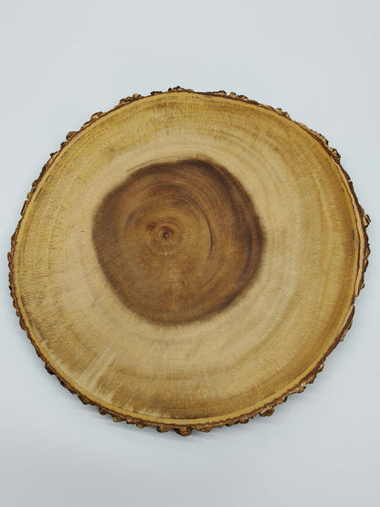 DINER WARES Acacia Wood Round Board Bark Edge D-24 x H-2 Cms