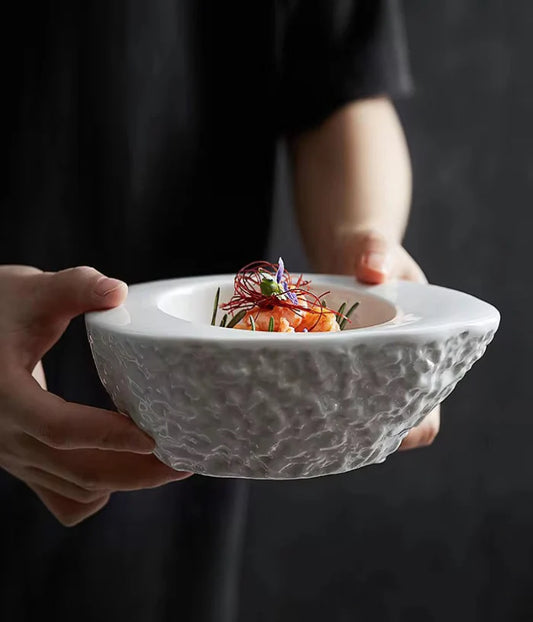 ROKA White Matt Crater Bowl 400 ml