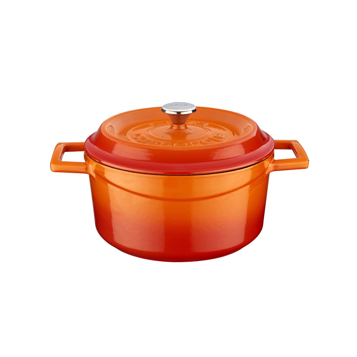 LAVA 20cm Enameled Cast Iron Round Casserole - 2.82L Dutch Oven