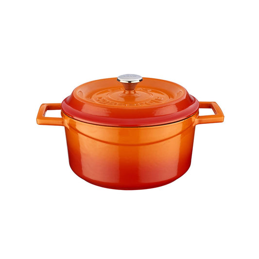 LAVA 20cm Enameled Cast Iron Round Casserole - 2.82L Dutch Oven